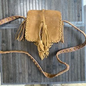 Zara leather boho cross body bag